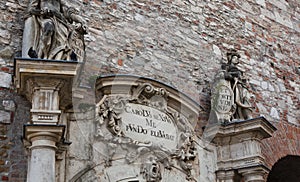 Buda Castle - archway at the arsenal - Budapest