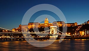 Buda Castle, Budapest, Hungary at night