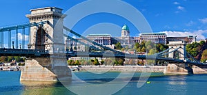 Hrad a řetěz most. maďarsko 