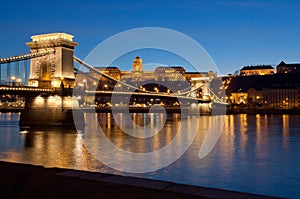 Buda Castle and Chain Bridge, Budapest, Hungary