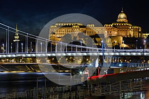 Buda castle night view