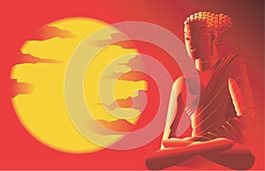 Buda hindu-Illustration-vector scene photo