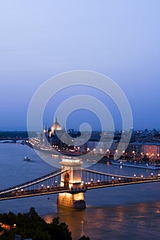 Budapest is the bridge and the parliament.