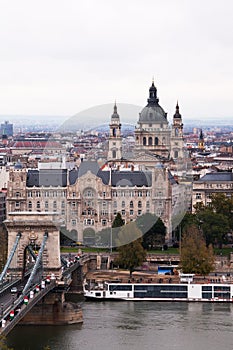 Budapest Chain Bridge and St. Stephen's Basilica