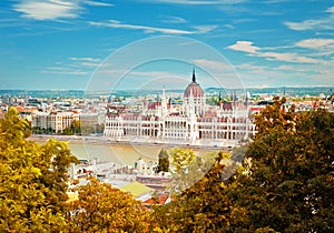 Budapest city in autumn