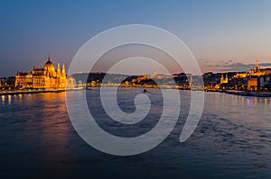 Budapest city at blue hour.