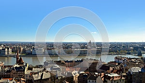 Budapest cityscape over Danube river