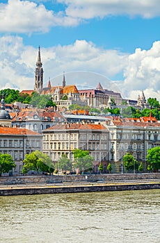 Budapest fishermans bastion view to old town