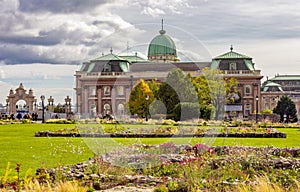 Budapest, Hungary - 22 October 2021: Royal palace of Buda on Castle hill