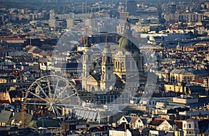 Budapest, Hungary - Aerial view of St.Stephen`s basilica