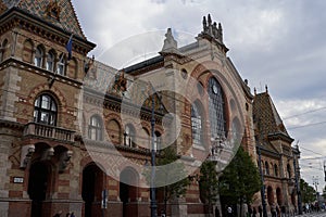 Budapest, Hungary - April 29, 2023 - the Great Market Hall, at the end of the famous pedestrian shopping street Vaci utca.