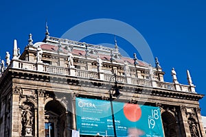 The Hungarian State Opera House neo-Renaissance building located in central Budapest