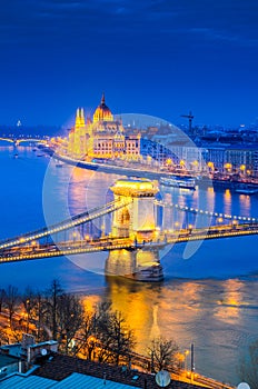 Budapest, Hungary, Chain Bridge