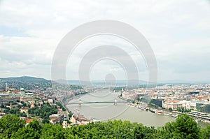 Budapest Hungary Danube river panorama