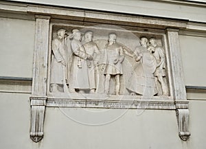 Hungarian Independance monument showing Prime Minister Lajos Batthyany, 1849.