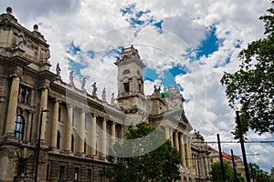Budapest,Hungary: Hungarian museum of ethnography or Neprajzi Muzeum, at Kossuth Lajos Square in Budapes