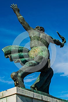 Budapest, Hungary: The Liberty Statue or Freedom Statue is a monument on the Gellert Hill in Budapest, Hungary photo