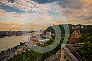 BUDAPEST, HUNGARY: Liberty Statue or Freedom Statue stands on Gellert Hill