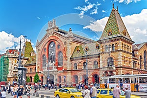 BUDAPEST, HUNGARY-MAY 06, 2016: Great Market Hall- largest and o