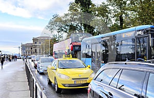 Sightseeing bus in Budapest.