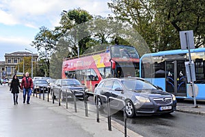 Sightseeing bus in Budapest.