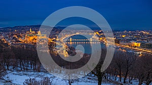 Budapest, Hungary - Panoramic skyline view of the Buda Castle