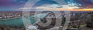 Budapest, Hungary - Panoramic skyline view of the city of Budapest