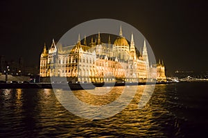 Budapest, Hungary parliament at night