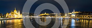 Budapest night panorama