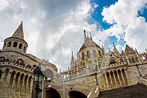 Budapest,Hungary: sunrise at Fisherman Bastion. A beautiful sight in the old town