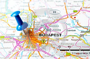 Budapest on map