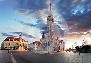 Budapest - Mathias church square, Hungary photo