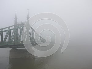 Budapest, mist over the Danube 1