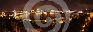 Budapest night panorama