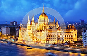 Budapest at night - Parliament, Hungary