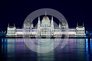 Budapest: Night View Hungarian Parliament