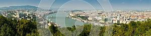 Budapest panoramic aerial view