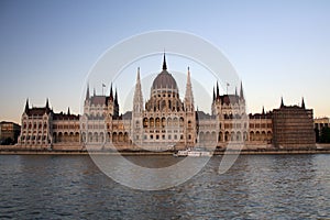 Budapest parlament in sunset photo
