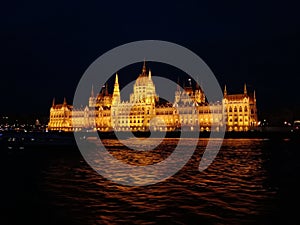 Budapest parlement at night. photo