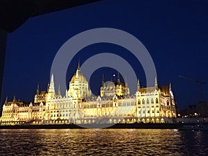 Budapest Parliament at night photo