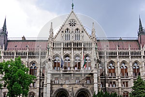 Budapest parliament portico