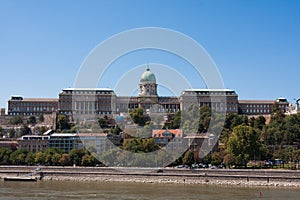 Budapest Royal Palace, blue sky background on a summer day