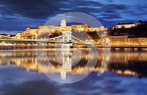 Budapest Royal palace with reflection, Hungary