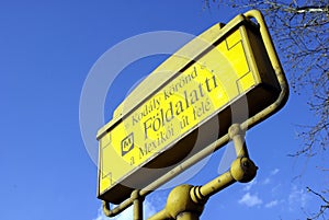 Budapest underground notice board