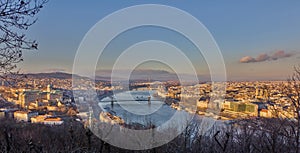 Budapest view from Gellert hill