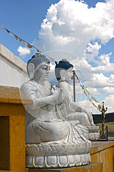 Budda sculpture in amarbayasgalant Monastery in northern Mongolia.
