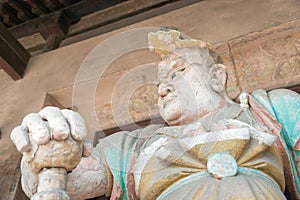 Budda Statue at Shuanglin Temple in Pingyao, Shanxi, China. It is part of UNESCO World Heritage Site - Ancient City of Ping Yao.