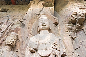 Budda Statues at Gongxian Grottoes. a famous historic site in Gongyi, Henan, China.