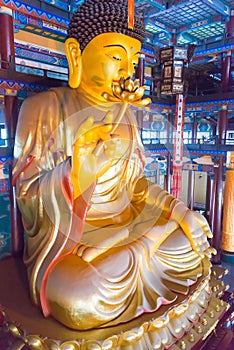 Budda statues at Guangyou Temple Scenic Area in Liaoyang, Liaoning, China.