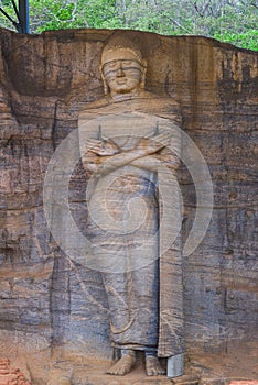 Buddah in Gal Vihara in the ancient capital Polonnaruwa, Sri Lanka